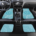 Blue Australia Lizard With Aboriginal Art Car Mats