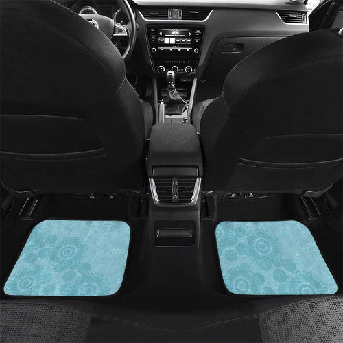 Blue Australia Lizard With Aboriginal Art Car Mats