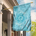 Blue Australia Lizard With Aboriginal Art Garden Flag