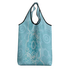 Blue Australia Lizard With Aboriginal Art Grocery Bag