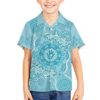 Blue Australia Lizard With Aboriginal Art Hawaiian Shirt