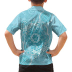 Blue Australia Lizard With Aboriginal Art Hawaiian Shirt