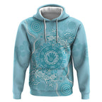 Blue Australia Lizard With Aboriginal Art Hoodie