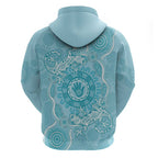 Blue Australia Lizard With Aboriginal Art Hoodie
