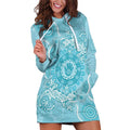 Blue Australia Lizard With Aboriginal Art Hoodie Dress