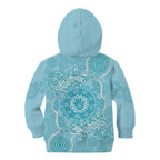 Blue Australia Lizard With Aboriginal Art Kid Hoodie