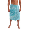 Blue Australia Lizard With Aboriginal Art Lavalava