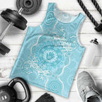Blue Australia Lizard With Aboriginal Art Men Tank Top
