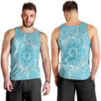 Blue Australia Lizard With Aboriginal Art Men Tank Top