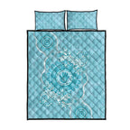 Blue Australia Lizard With Aboriginal Art Quilt Bed Set