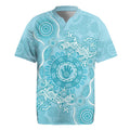 Blue Australia Lizard With Aboriginal Art Rugby Jersey