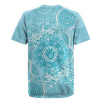 Blue Australia Lizard With Aboriginal Art Rugby Jersey