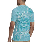 Blue Australia Lizard With Aboriginal Art Rugby Jersey