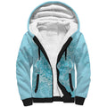 Blue Australia Lizard With Aboriginal Art Sherpa Hoodie