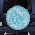 Blue Australia Lizard With Aboriginal Art Spare Tire Cover