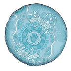 Blue Australia Lizard With Aboriginal Art Spare Tire Cover