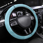 Blue Australia Lizard With Aboriginal Art Steering Wheel Cover