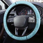 Blue Australia Lizard With Aboriginal Art Steering Wheel Cover