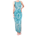 Blue Australia Lizard With Aboriginal Art Tank Maxi Dress