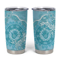 Blue Australia Lizard With Aboriginal Art Tumbler Cup