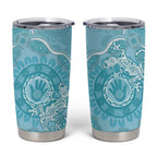 Blue Australia Lizard With Aboriginal Art Tumbler Cup