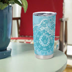Blue Australia Lizard With Aboriginal Art Tumbler Cup