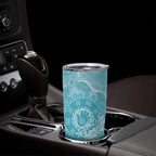 Blue Australia Lizard With Aboriginal Art Tumbler Cup