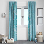 Blue Australia Lizard With Aboriginal Art Window Curtain