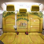 Custom Australia Matildas Back Car Seat Cover National Color Indigenous Art