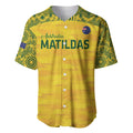 Custom Australia Matildas Baseball Jersey National Color Indigenous Art