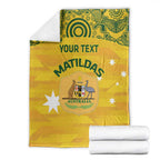 Custom Australia Matildas Blanket National Color Indigenous Art