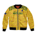 Custom Australia Matildas Bomber Jacket National Color Indigenous Art