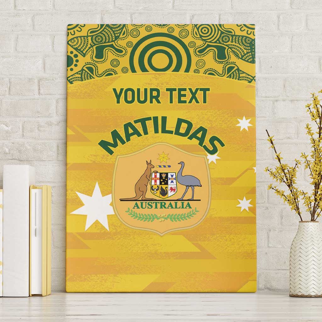 Custom Australia Matildas Canvas Wall Art National Color Indigenous Art