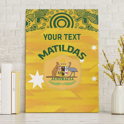 Custom Australia Matildas Canvas Wall Art National Color Indigenous Art