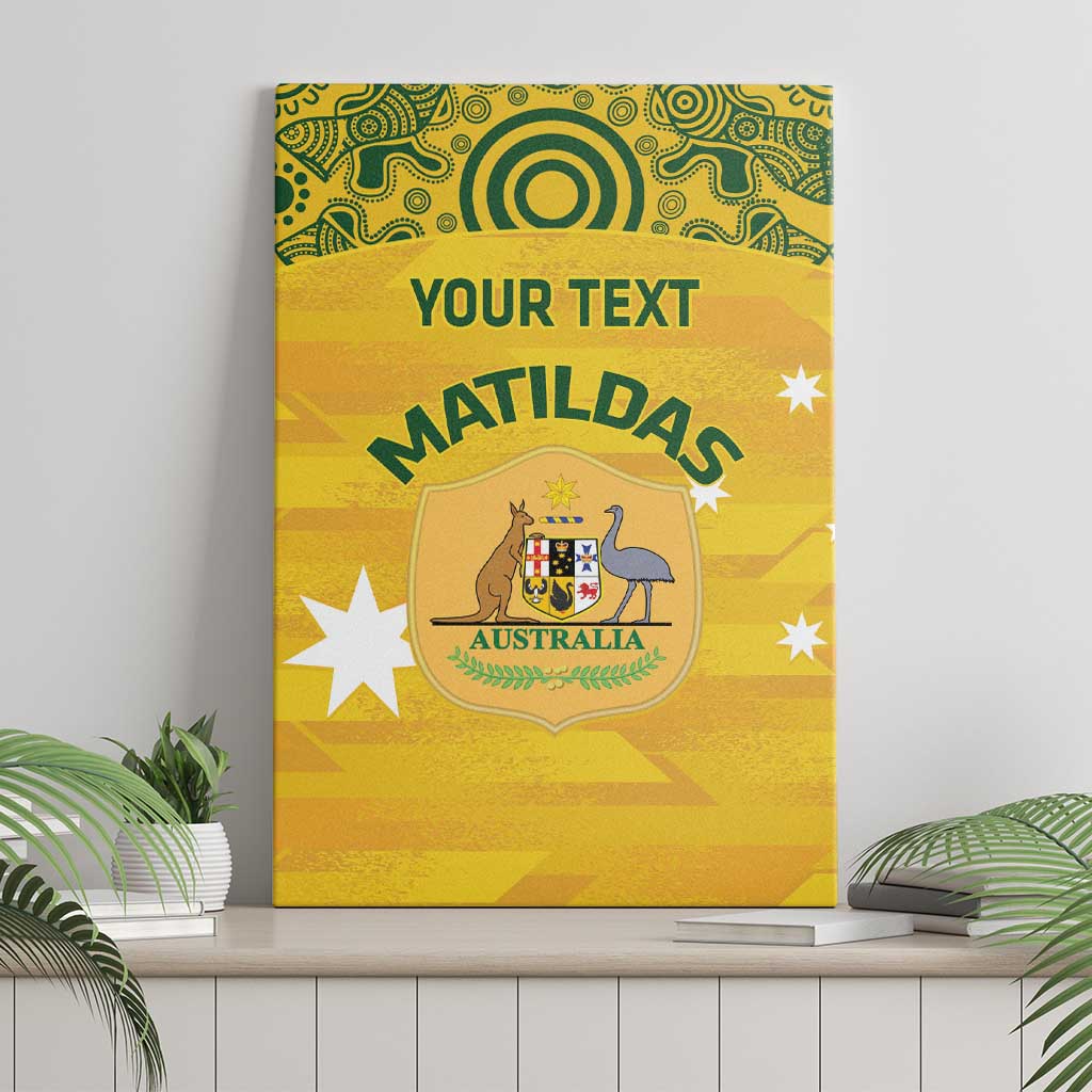 Custom Australia Matildas Canvas Wall Art National Color Indigenous Art