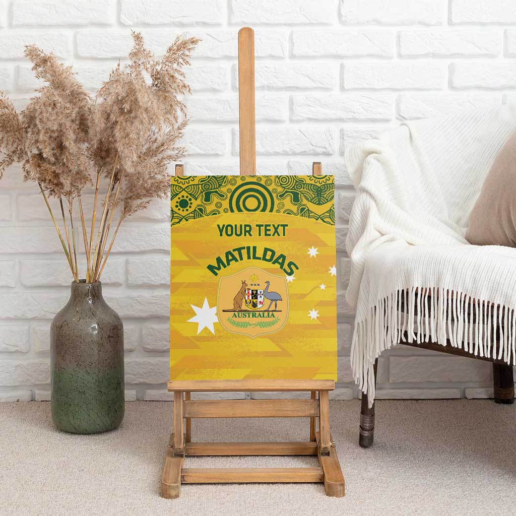 Custom Australia Matildas Canvas Wall Art National Color Indigenous Art