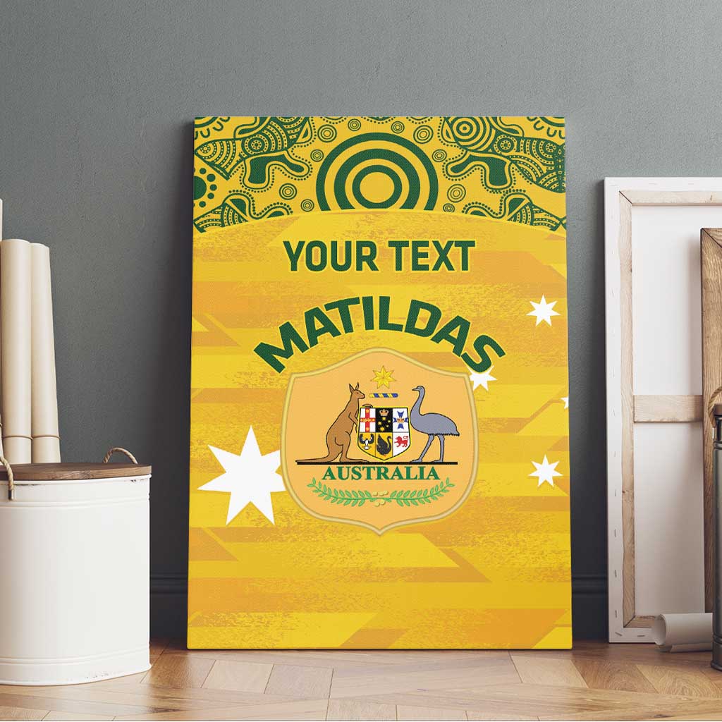 Custom Australia Matildas Canvas Wall Art National Color Indigenous Art