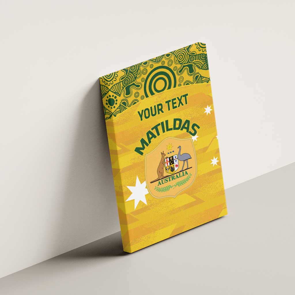 Custom Australia Matildas Canvas Wall Art National Color Indigenous Art