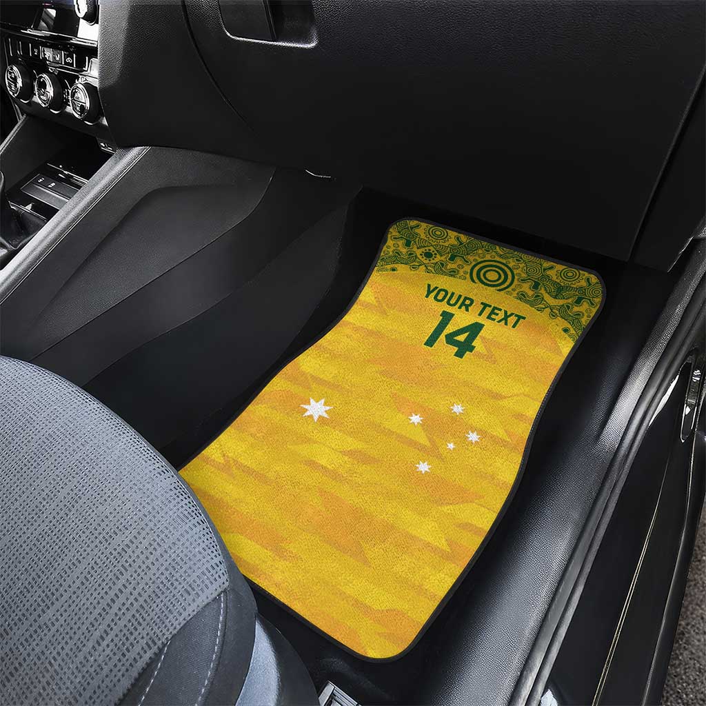 Custom Australia Matildas Car Mats National Color Indigenous Art