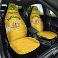 Custom Australia Matildas Car Seat Cover National Color Indigenous Art