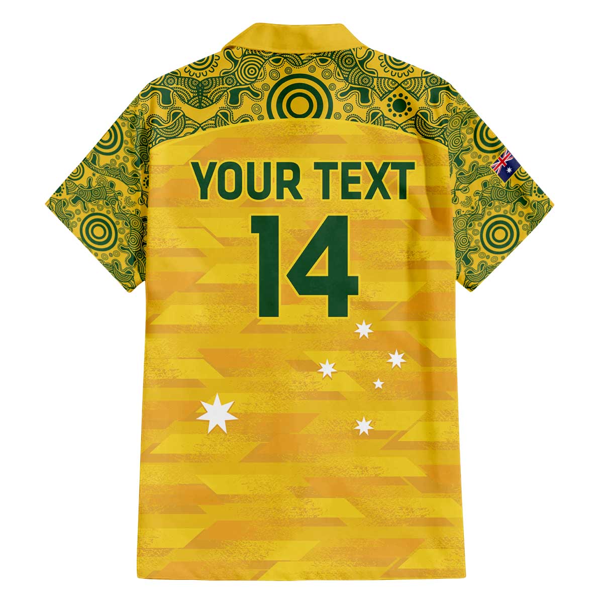 Custom Australia Matildas Family Matching Puletasi and Hawaiian Shirt National Color Indigenous Art