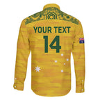 Custom Australia Matildas Family Matching Summer Maxi Dress and Hawaiian Shirt National Color Indigenous Art