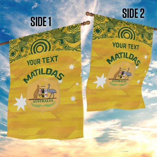 Custom Australia Matildas Garden Flag National Color Indigenous Art