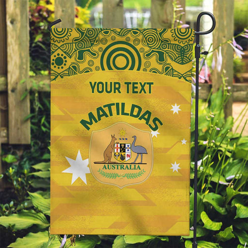 Custom Australia Matildas Garden Flag National Color Indigenous Art