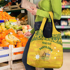 Custom Australia Matildas Grocery Bag National Color Indigenous Art