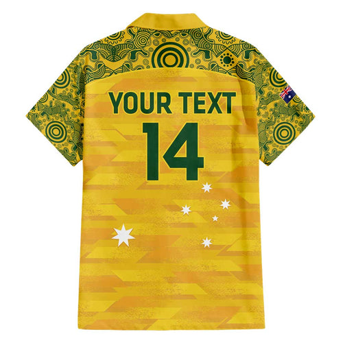 Custom Australia Matildas Hawaiian Shirt National Color Indigenous Art