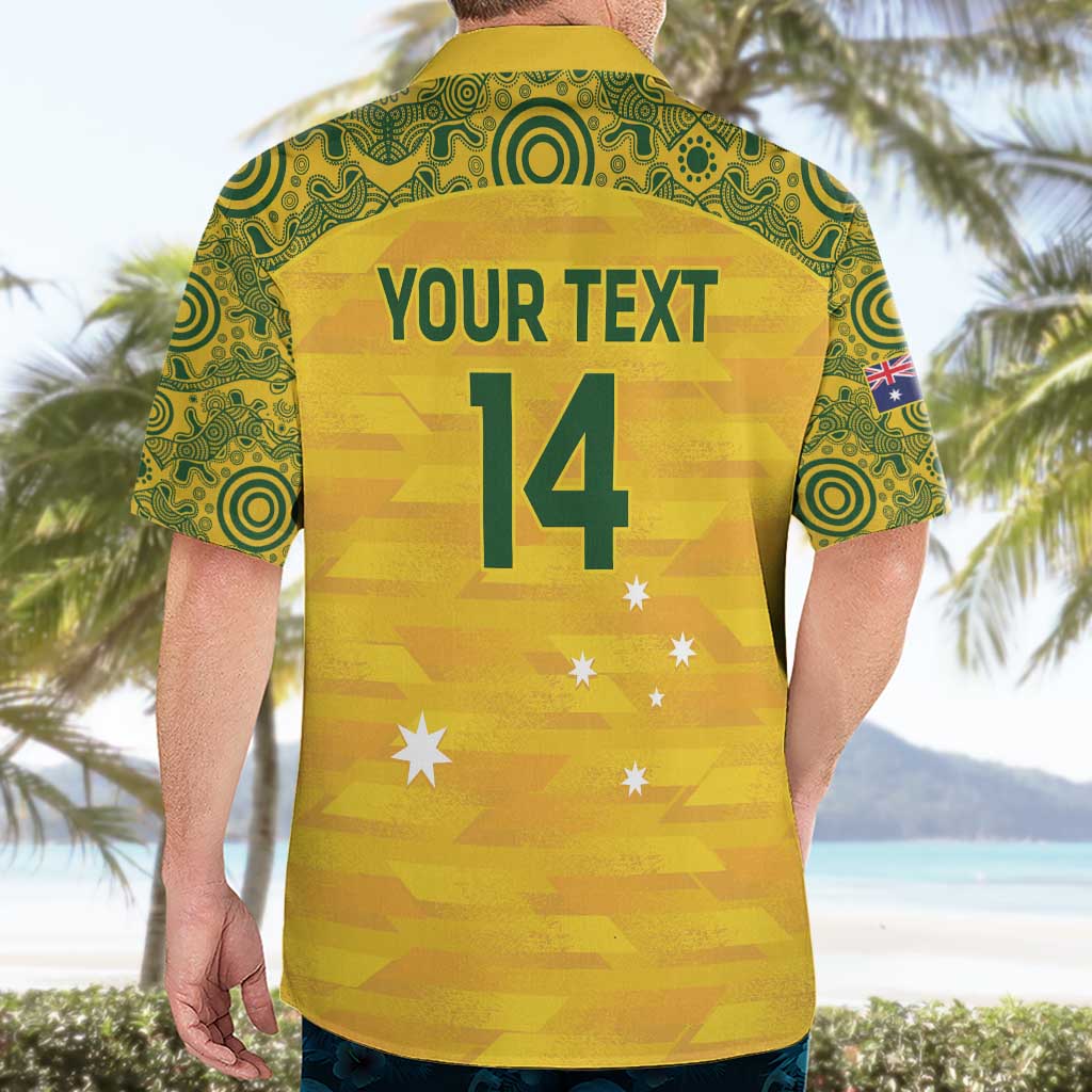 Custom Australia Matildas Hawaiian Shirt National Color Indigenous Art