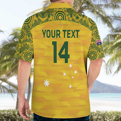 Custom Australia Matildas Hawaiian Shirt National Color Indigenous Art