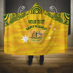 Custom Australia Matildas Hooded Blanket National Color Indigenous Art