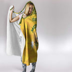 Custom Australia Matildas Hooded Blanket National Color Indigenous Art